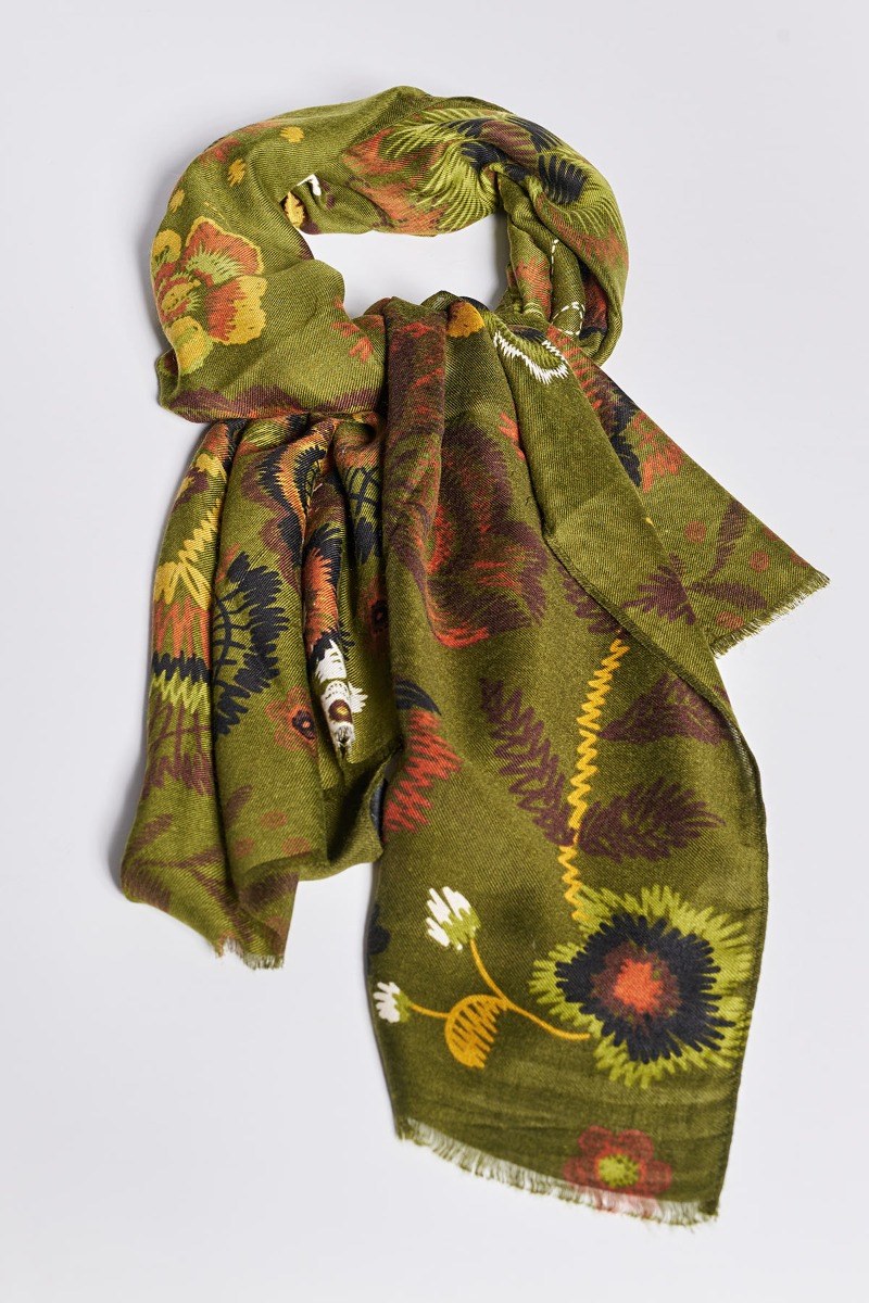 Εσάρπα εμπριμέ με ξεχωριστό floral print